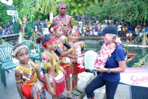 Roz Savage ARRIVAL IN MADANG JUN 3 197